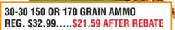 Dunham's Sports 30-30 150 OR 170 GRAIN AMMO offer