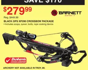 Dunham's Sports BLACK OPS XP390 CROSSBOW PACKAGE offer