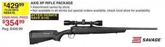 Dunham's Sports SAVAGE AXIS XP RIFLE PACKAGE offer