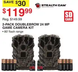 Dunham's Sports STEALTH CAM 2-PACK DOUBLEBROW 24 MP GAME CAMERA KIT offer