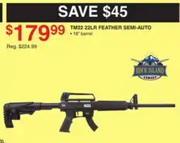 Dunham's Sports ROCK ISLAND TM22 22LR FEATHER SEMI-AUTO offer