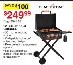 Dunham's Sports BLACKSTONE 22 ON-THE-GO GRIDDLE offer