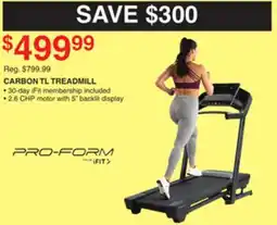 Dunham's Sports PRO-FORM CARBON TL TREADMILL offer