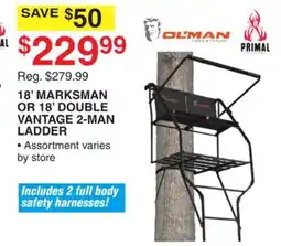 Dunham's Sports 18' MARKSMAN OR 18' DOUBLE VANTAGE 2-MAN LADDER offer