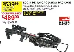 Dunham's Sports KILLER INSTINCT LOGIX DE 435 CROSSBOW PACKAGE offer