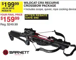 Dunham's Sports WILDCAT CRX RECURVE CROSSBOW PACKAGE offer