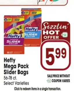 Jewel-Osco Hefty Mega Pack Slider Bags offer