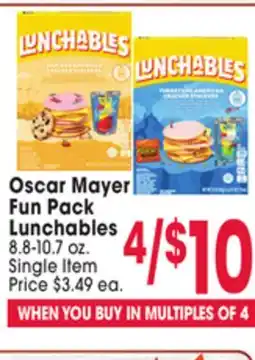 Jewel-Osco Oscar Mayer Fun Pack Fun Pack Lunchables offer