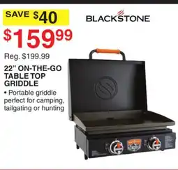 Dunham's Sports 22 ON-THE-GO TABLE TOP GRIDDLE offer