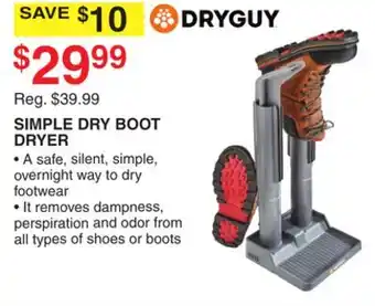Dunham's Sports DRYGUY SIMPLE DRY BOOT DRYER offer