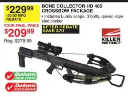 Dunham's Sports KILLER INSTINCT BONE COLLECTOR HD 405 CROSSBOW PACKAGE offer