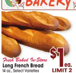 Jewel-Osco Long French Bread offer