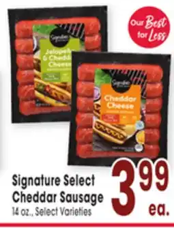 Jewel-Osco Signature Select Cheddar Sausage offer