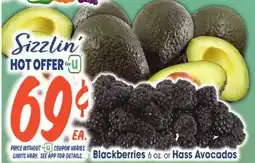 Jewel-Osco Blackberries 6 oz. or Hass Avocados offer