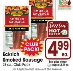 Jewel-Osco Eckrich Smoked Sausage offer