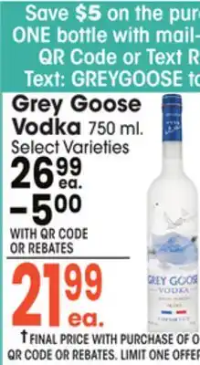 Jewel-Osco Grey Goose Vodka offer