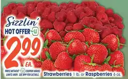 Jewel-Osco Strawberries 1 lb. or Raspberries 6 oz offer