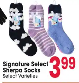 Jewel-Osco Signature Select Sherpa Socks offer