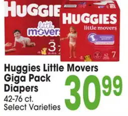 Jewel-Osco Huggies Little Movers Giga Pack Diapers offer