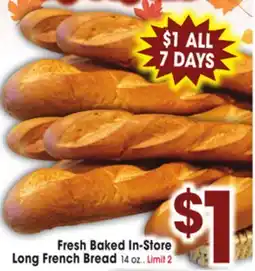 Jewel-Osco Fresh Baked In-Store Long French Bread offer