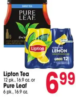 Jewel-Osco Lipton Tea 12 pk., 16.9 oz. or Pure Leaf 6 pk., 16.9 oz offer