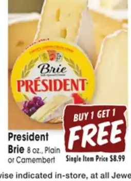 Jewel-Osco President Brie offer