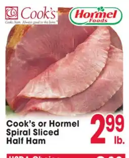 Jewel-Osco Cook's or Hormel Spiral Sliced Half Ham offer