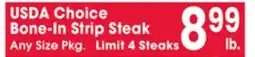 Jewel-Osco USDA Choice Bone-In Strip Steak offer