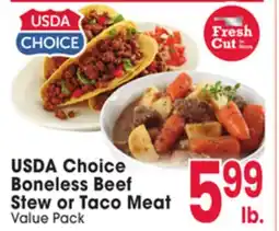 Jewel-Osco USDA Choice Beef Boneless Beef Stew or Taco Meat Stew offer