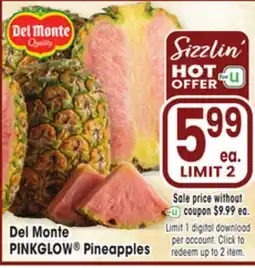 Jewel-Osco Del Monte PINKGLOW Pineapples offer