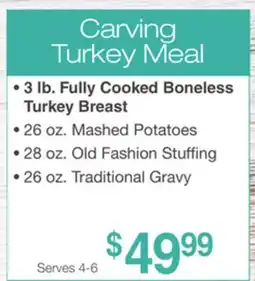 Jewel-Osco Carving Turkey Meal offer