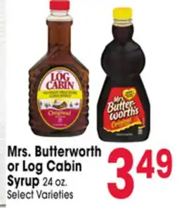 Jewel-Osco Mrs. Butterworth or Log Cabin Syrup offer