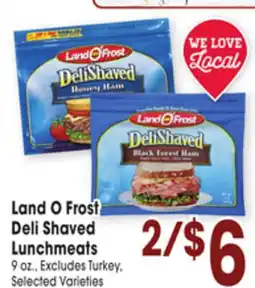 Jewel-Osco Land O Frost Deli Shaved Lunchmeats offer