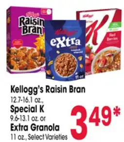 Jewel-Osco Kellogg's Raisin Bran 12.7-16.1 oz., Special K 9.6-13.1 oz. or Extra Granola 11 oz offer