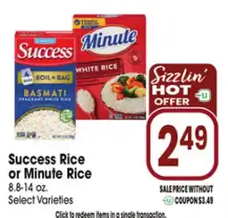 Jewel-Osco Success Rice or Minute Rice offer