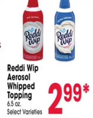 Jewel-Osco Reddi Wip Aerosol Whipped Topping offer