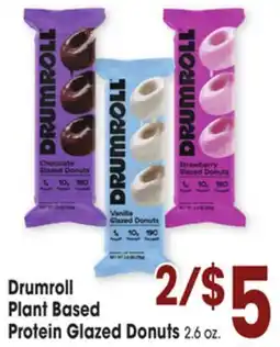 Jewel-Osco Drumroll Plant Based Protein Glazed Donuts offer