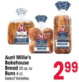 Jewel-Osco Aunt Millie's Bakehouse Bread 20 oz. or Buns 8 ct offer