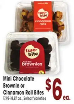 Jewel-Osco Mini Chocolate Brownie or Cinnamon Roll Bites offer