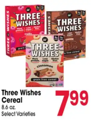 Jewel-Osco Three Wishes Cereal offer