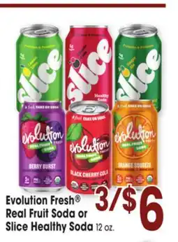 Jewel-Osco Evolution Fresh Real Fruit Soda or Slice Healthy Soda offer