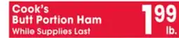 Jewel-Osco Cook's Butt Portion Ham offer