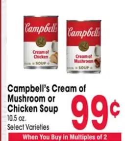 Jewel-Osco Campbell's Cream of Mushroom or Chicken Soup offer