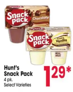 Jewel-Osco Hunt's Snack Pack offer