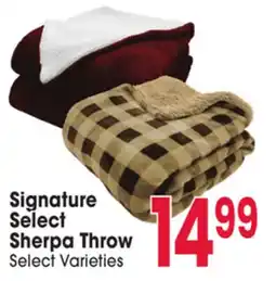 Jewel-Osco Signature Select Sherpa Throw offer