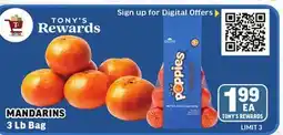 Tony’s Fresh Market MANDARINS offer