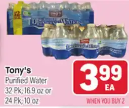 Tony’s Fresh Market Tony's Purified Water offer