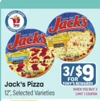 Tony’s Fresh Market Jack's Pizza offer