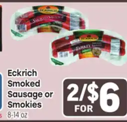 Tony’s Fresh Market Eckrich Smoked Sausage or Smokies offer