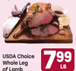 Tony’s Fresh Market USDA Choice Whole Leg of Lamb offer